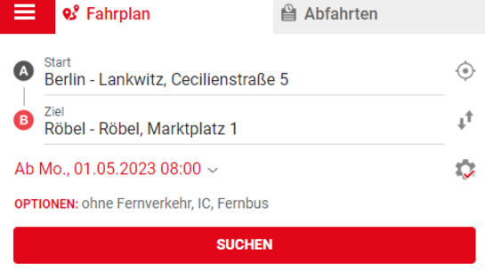 Deutschland(ticket)weite Fahrplanauskunft